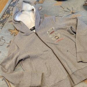 Harley-Davidson Ladies Oatmeal Sherpa Zip-Up Hoodie